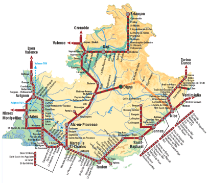 Carte rseau SNCF